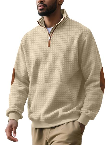 Autumn and winter men's wear, simple collar plaid jacquard pullover short sleeve long sleeve, slim fit casual pullover knitted outfit daily wear men's clothing, casual fitting pullover, casual fashion men's wear, Knitwear