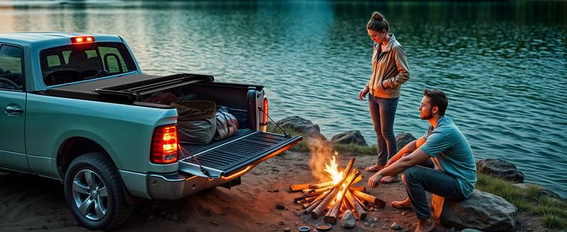 OEDRO Soft Tri-Fold / Soft Quad-fold  Truck Bed Tonneau Cover Fits for 09-24 Ram 1500 Classic/09-25 New body 5.7ft Bed (67") Without Rambox