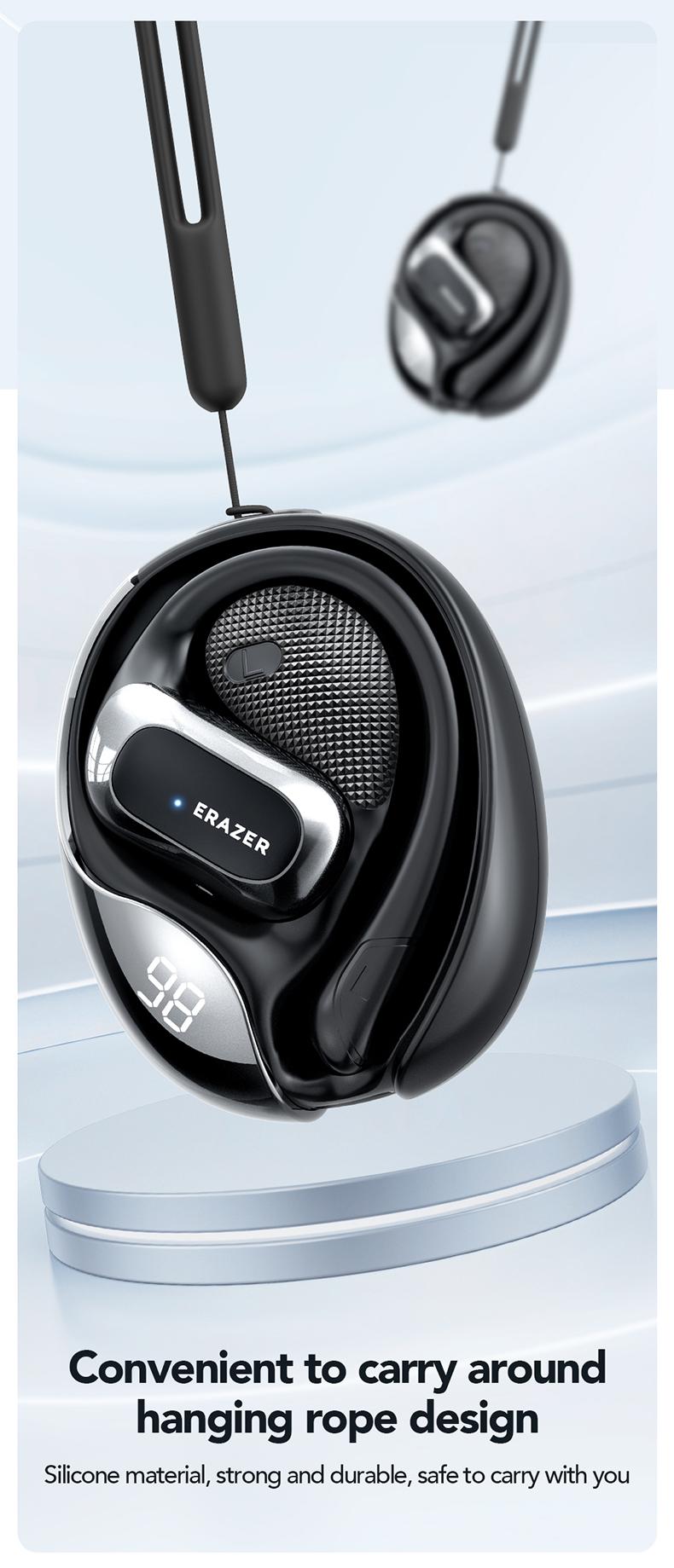 ERAZER X5 Translation Earbuds, Supports Real-Time Translation in 134 Languages With APP, Bluetooth 6.0 Earphones, Suitable for Office, Sports, Study and Audio Calls ,Built-in Microphone Earphones