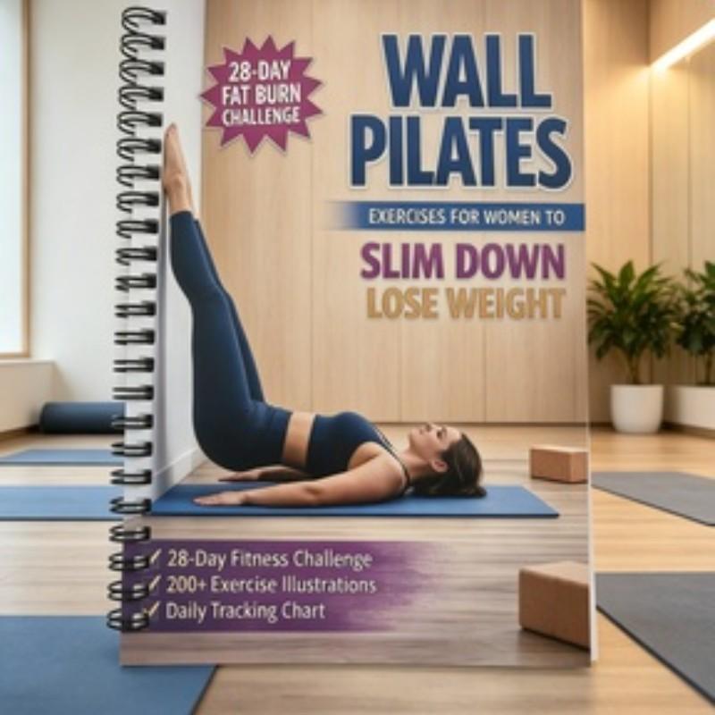 Wall Pilates Tutorial Coil Book, Fat Loss Guide for Wall Pilates, Comprehensive Exercise Instructions, Ideal for Fitness Enthusiasts