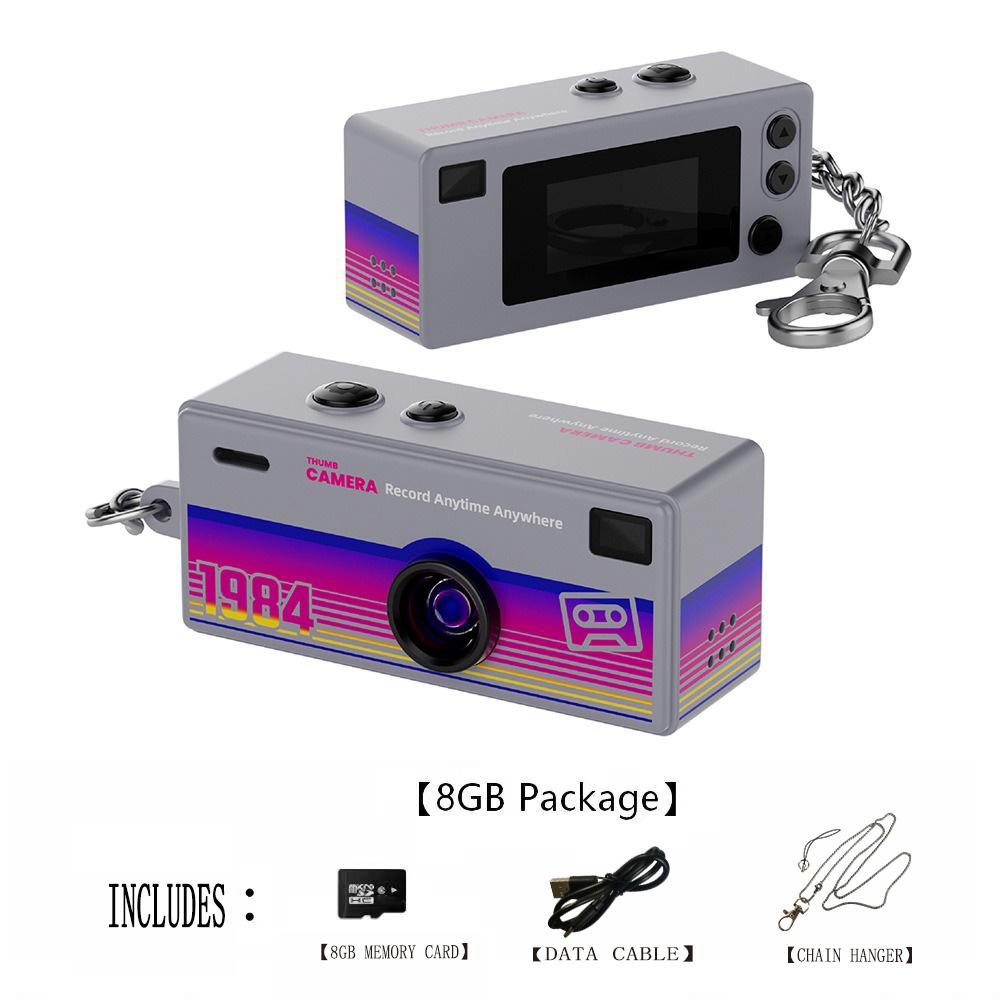 G6 Ultra-Compact Keychain Digital Camera: Retro Style, HD 1080p, Includes 8GB Memory Card—A Must-Have for Travel and Vlogging