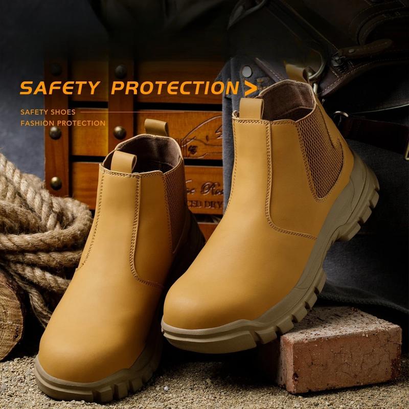 Steel Toe Safety Work Boot,Splash-proof, Smash-proof, Puncture-proof And Breathable, Built Tough for Outdoor Work & All-Day Comfort