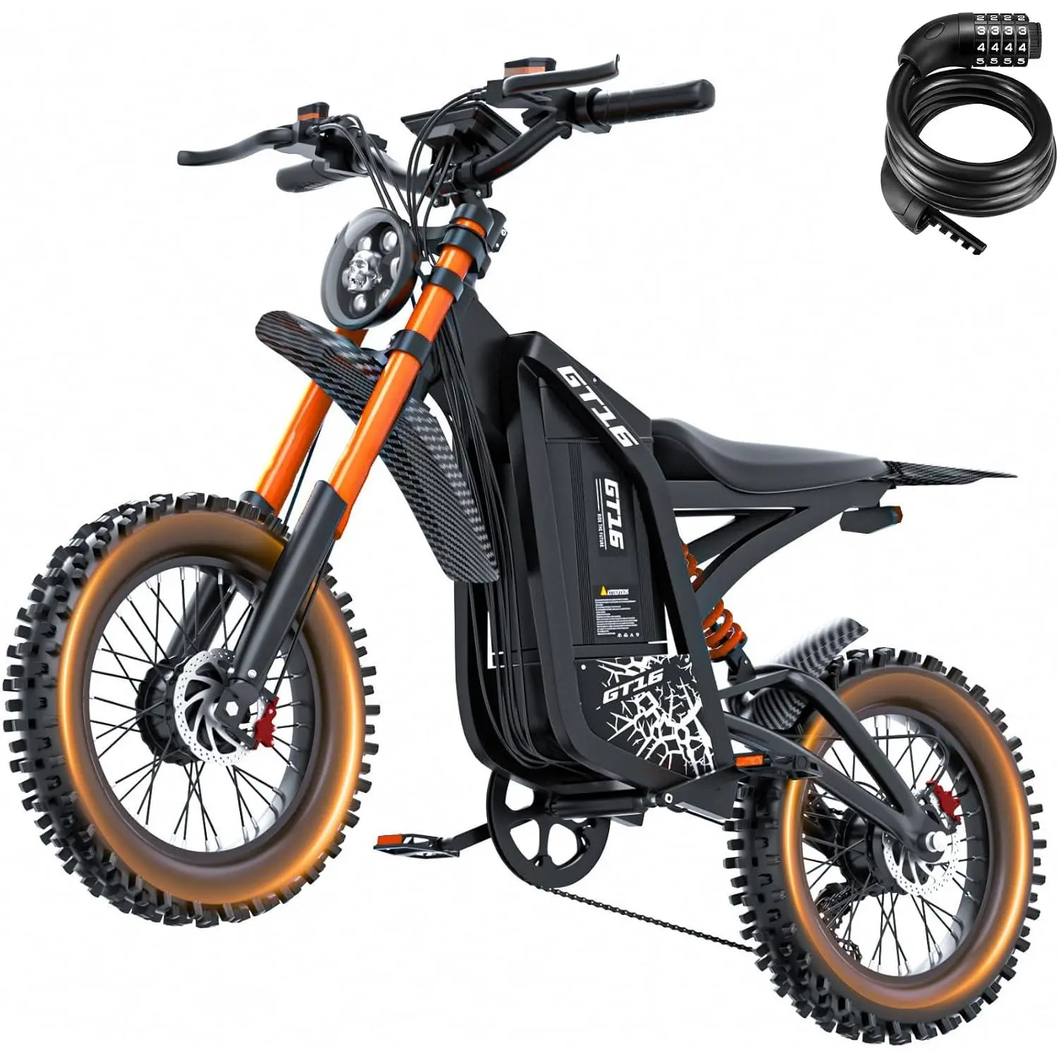 Electric Dirt Bike, 5500W Peak Motor, 40 MPH, 60V 30Ah Battery | For Teens & Adults, 100 Miles Range, NFC Keyless Unlock, Dual Hydraulic Brakes & Full Suspension