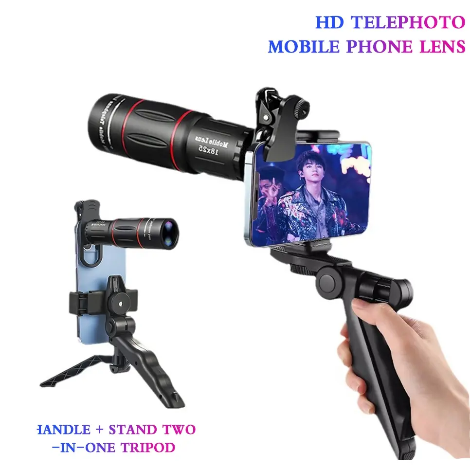 Zoom in like a pro!  28x HD telephoto lens kit for iPhone & Android – captures crystal-clear shots from 3 meters away. Comes with a handheld stabilizer. Perfect for concerts, travel & wildlife!