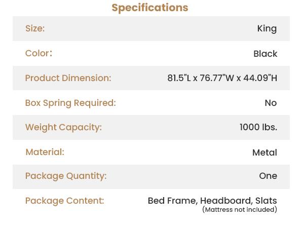 SHA CERLIN Twin/Full/Queen/King Size Metal Bed Frame with Vintage Circular Design Headboard and Footboard【Frame Only No Mattress】No Box Spring Required,Noise-Free,Black/Brown#ChristmasGifts#TikTokShopBlackFriday