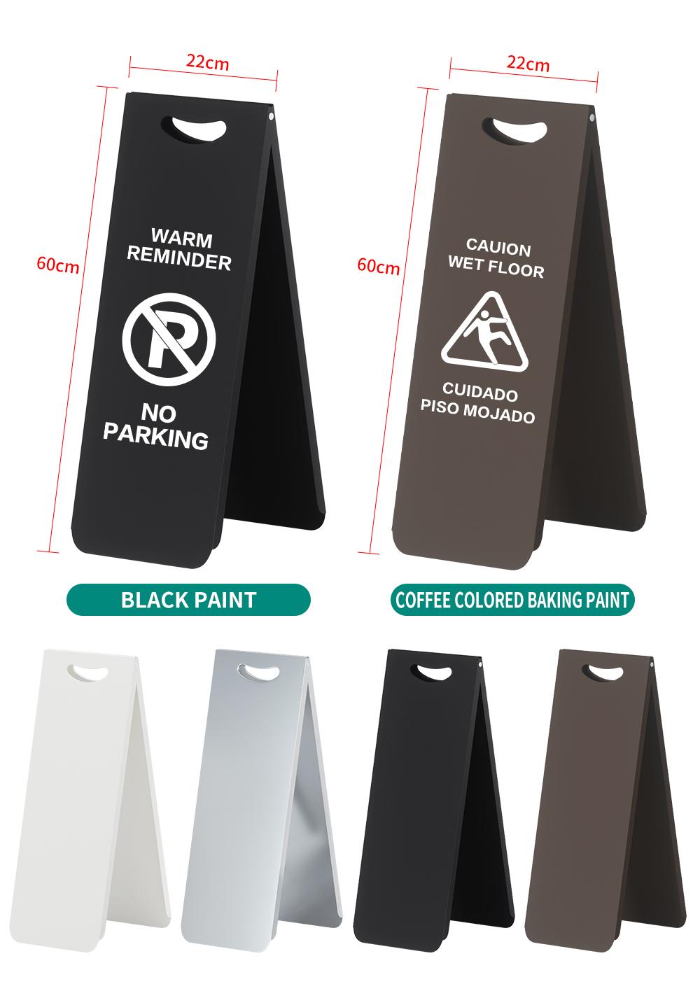 Metal Wet Floor Caution Sign, Durable Fade Resistant; Custom No Parking Sign, Maintenance Warning Sign for Commercial Use