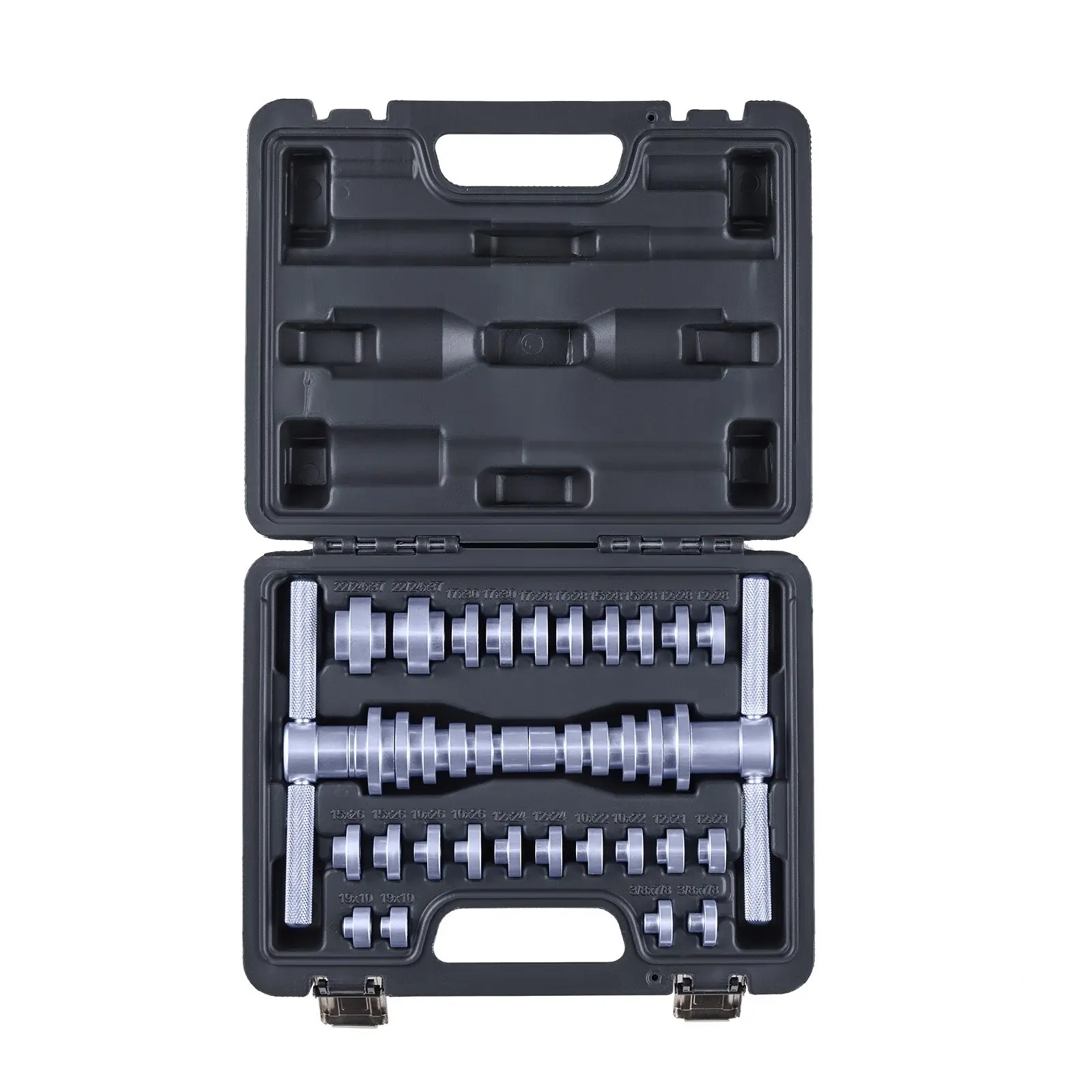 【toolupgrade】VEVOR Bearing Press Kit, 25 Pcs, Bearing Race and Seal Driver Set with Bushings Wrenches, Bushing Driver Tool Set, Heavy Duty Aluminum Alloy Seal Removal Installation Tool Kit with Storage Case