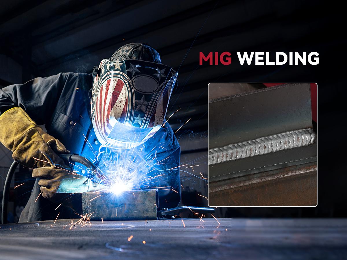 ARCCAPTAIN 135Amp 110V Flux Core MIG Welder, MIG130 Fit Gasless MIG/Lift TIG/Stick 3-in-1 Welding Machine, Digital Display DC IGBT Synergic Control Portable welder machine 110V