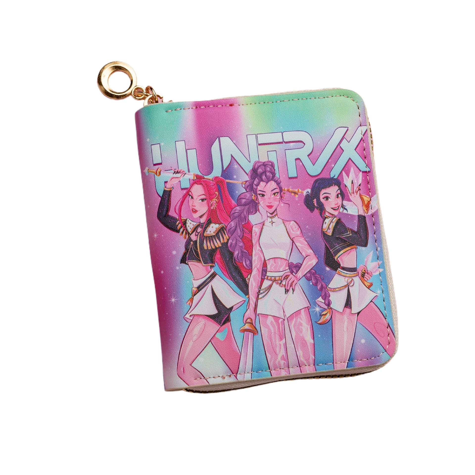 Cute and Whimsical Cross-Border Customised Short Women’s Cartoon Wallet: Demon Hunter Girls’ Cute Student Coin Purse and Children’s Handbag