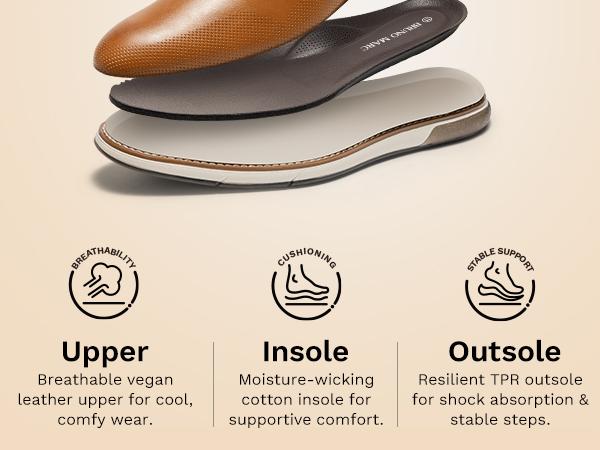 Bruno Marc Versatile Men's Casual Lace-Up Oxford Shoes with Soft Lining and Durable TPR Outsole