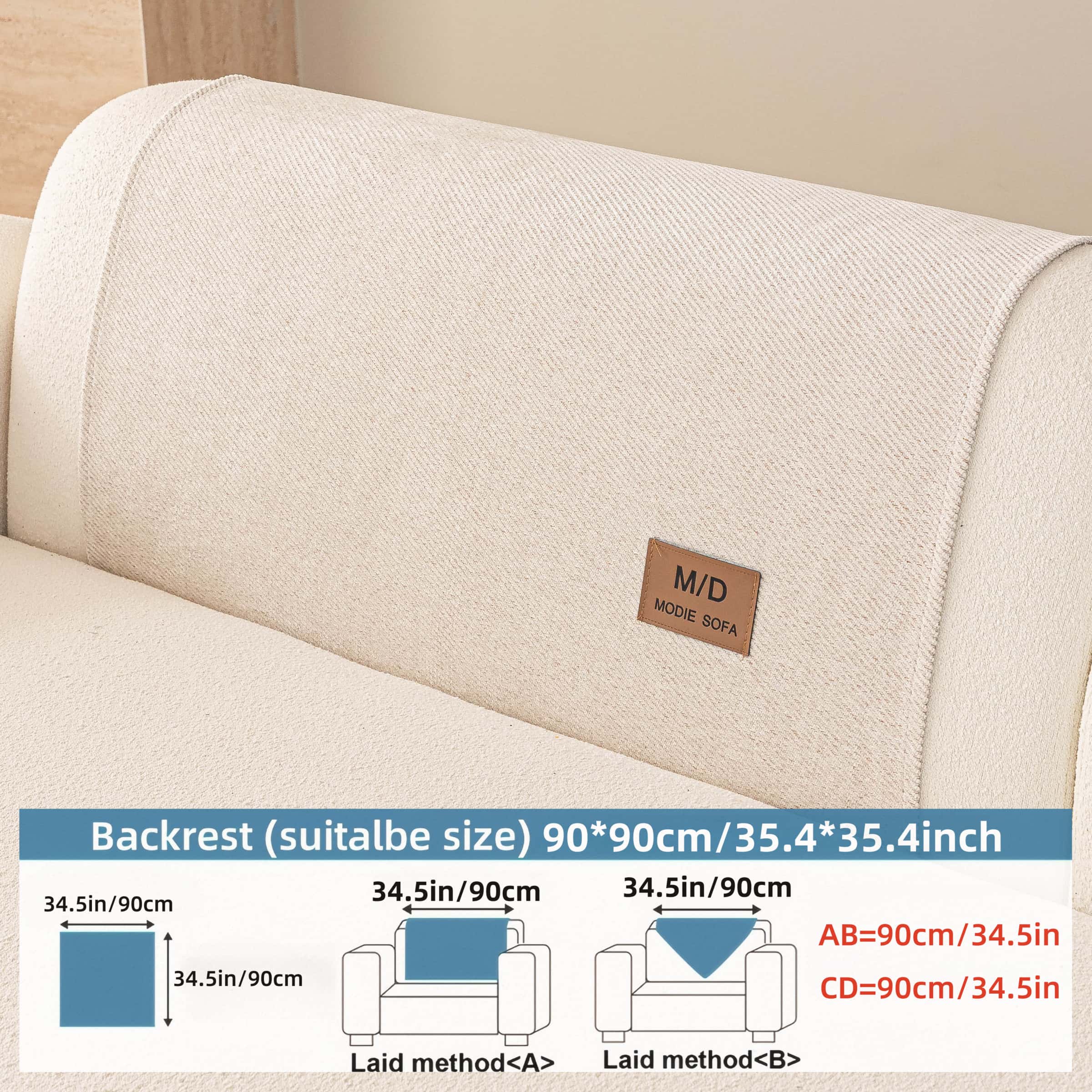 Solid Color Thick Couch Cover for Dogs and Cats, Non‑Slip Sofa Seat Protector Pad, Soft Pet‑Friendly Furniture Cover, Multiple Colors for 1/2/3/4 Seater Sofa, Sofa Slipcover, Removable Washable Covers
