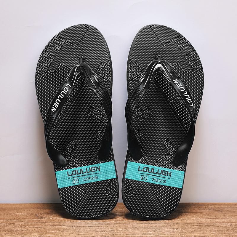 Men's Flip-Flops with Unique Texture, Comfortable Beach Sandals, Soft Non-Slip House Slippers, Lightweight for Home, Bathroom, Beach