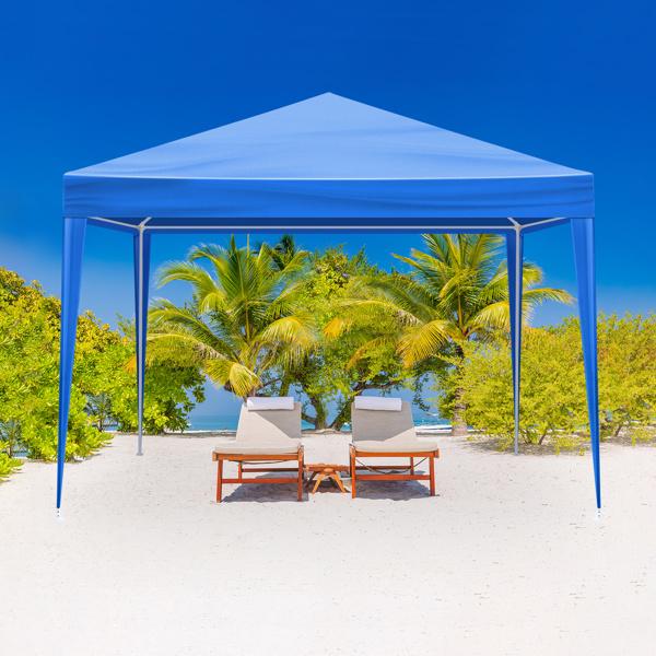 10'x10' Gazebo Waterproof Outdoor Canopy Patio Tent Party Tent for Wedding BBQ Cater, Blue