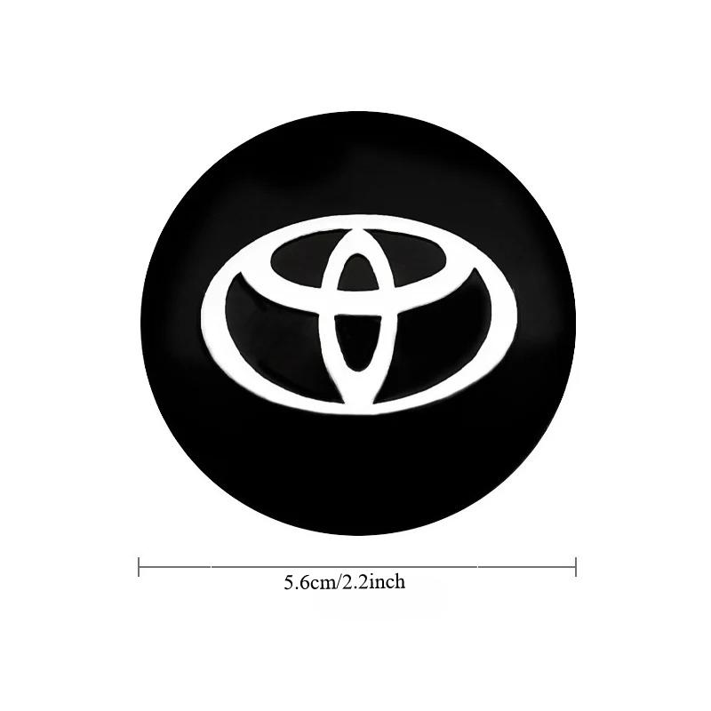 4pc 56mm Car Wheel Center HUB Caps, Emblem Sticker Badge, Automobile Decals, Auto Accessory for Toyota Prado Yaris Hilux Verso Fortuner Supra Corolla