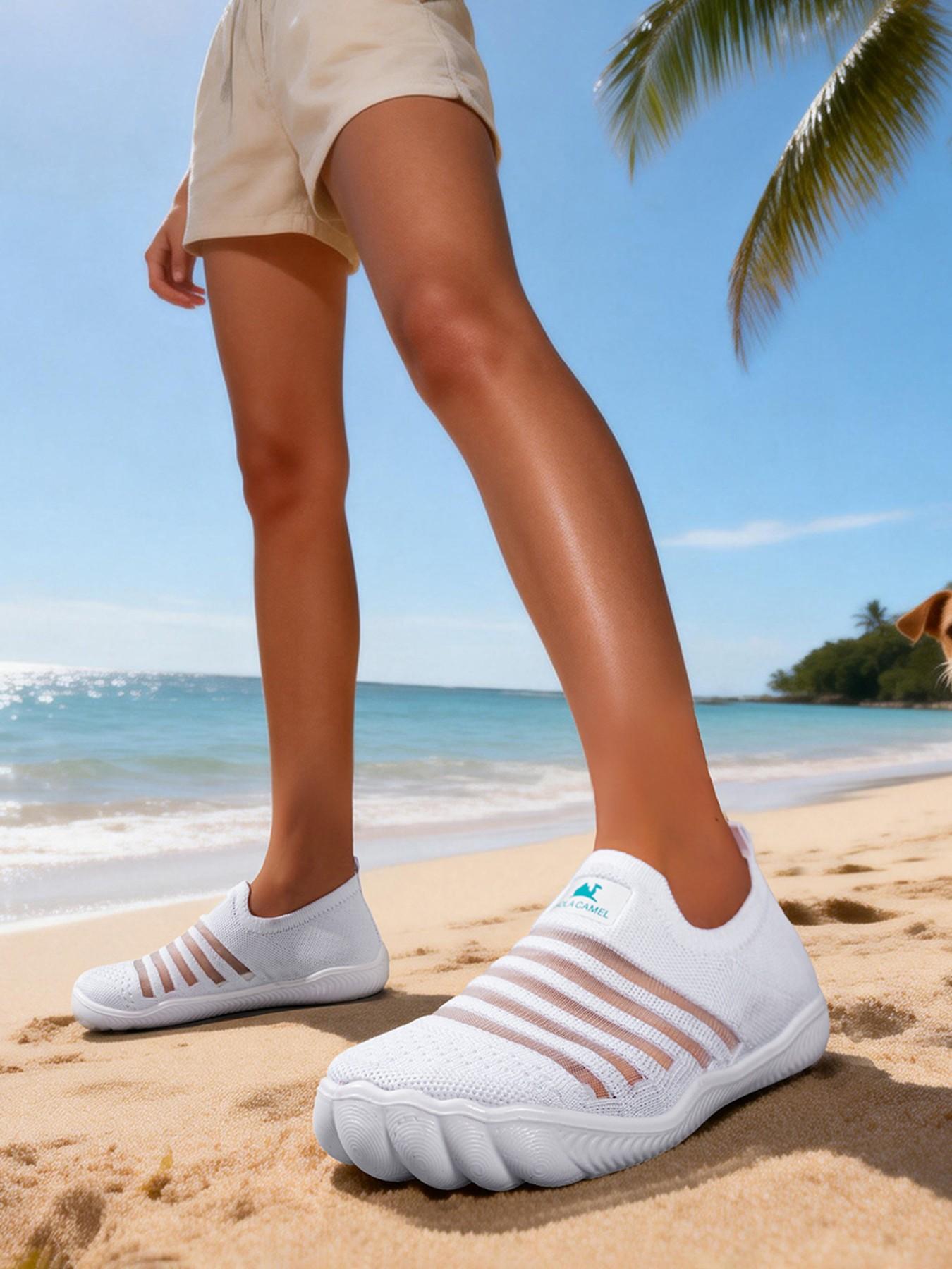 Women's Fashion Beach Shoes, Comfortable Mesh Water Shoes, Quick-Dry Slip-On River Tracing Shoes, Suitable for Beach, Swimming, Hiking & Outdoor Activities