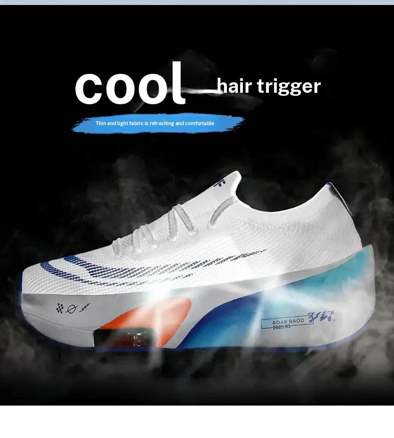 Stylish Unisex Sports Running Shoes with Breathable Knitted Upper, Non-Slip Technology and Shock Absorption for Everyday Fitness, Road Running Shoes, Athletic Running Shoes, Workout Sneakers