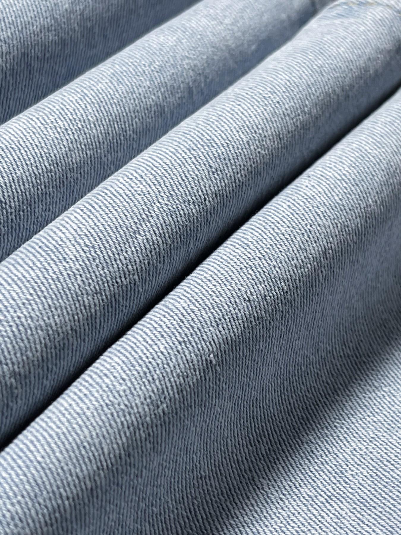 Spring Summer Fashion Casual Fitted Light Blue Denim Straight Leg Pants for Women, Comfortable Elastic Waist Jeans for Daily Wear Womenswear