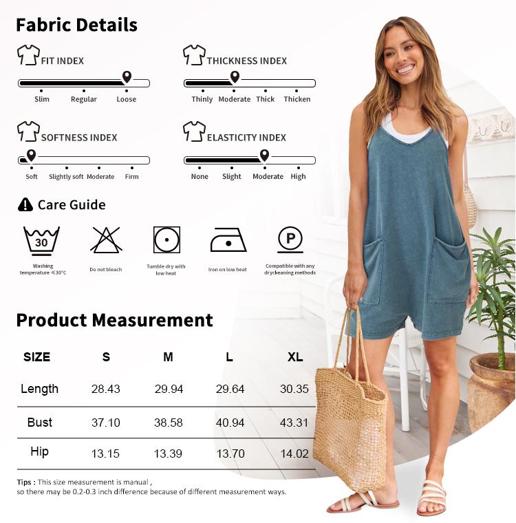 AUTOMET Fade Craft Loose Romper- Vintage Acid Wash Womens Sleeveless Casual Summer Spaghetti Strap Overalls Shorts Jumpsuit with Pockets AUTOMET Fade Craft Loose Romper- Vintage Acid Wash Womens Sleeveless Casual Summer Spaghetti Strap Overalls Shorts Jumpsuit with Pockets