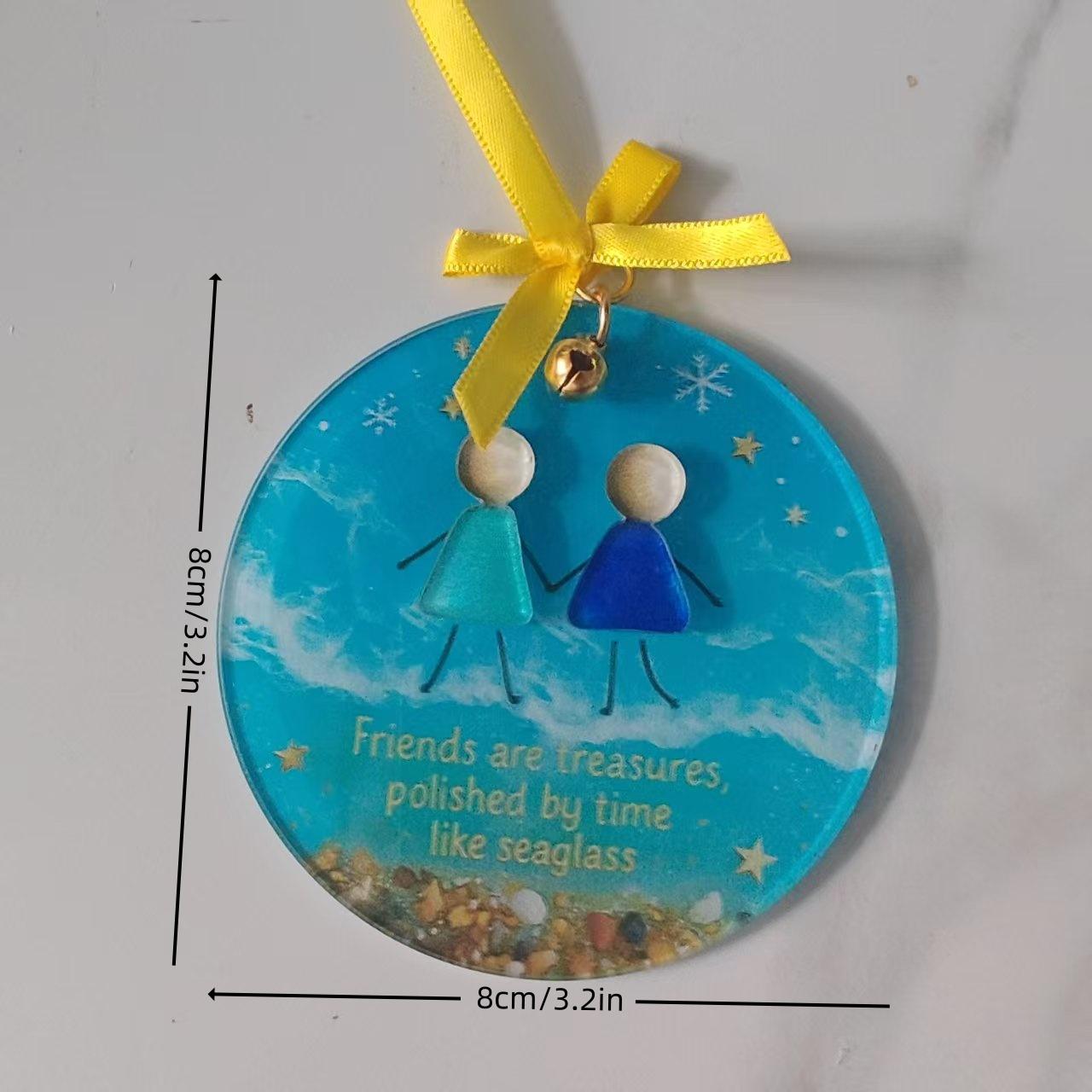 True Friendship Acrylic Decoration, Room Decor Ornament, Perfect Gift for Best Friends and Classmates, Symbolic Friendship Keepsake