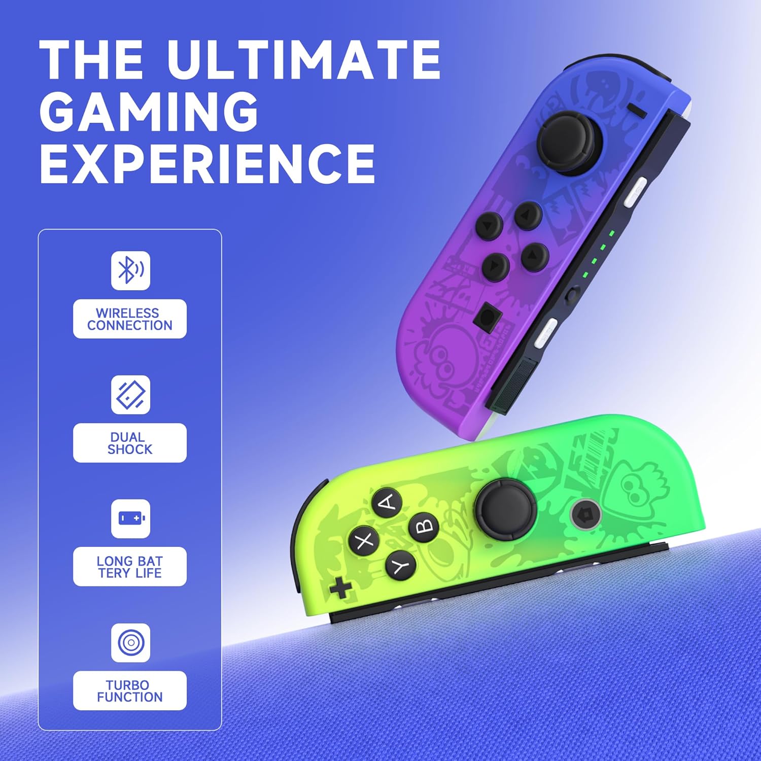 New Joycon Game Controller for Switch, Bluetooth-compatible Wireless Joystick with Trubo Function, Video Game Console Accessory