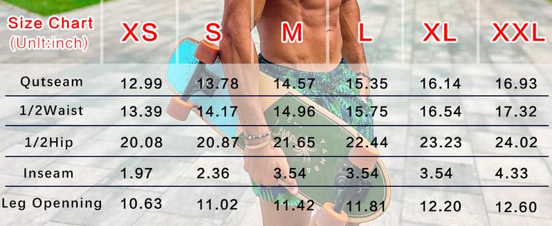 GINGTTO Men's Swim Trunks Quick Dry Summer Beach Shorts with Mesh Lining