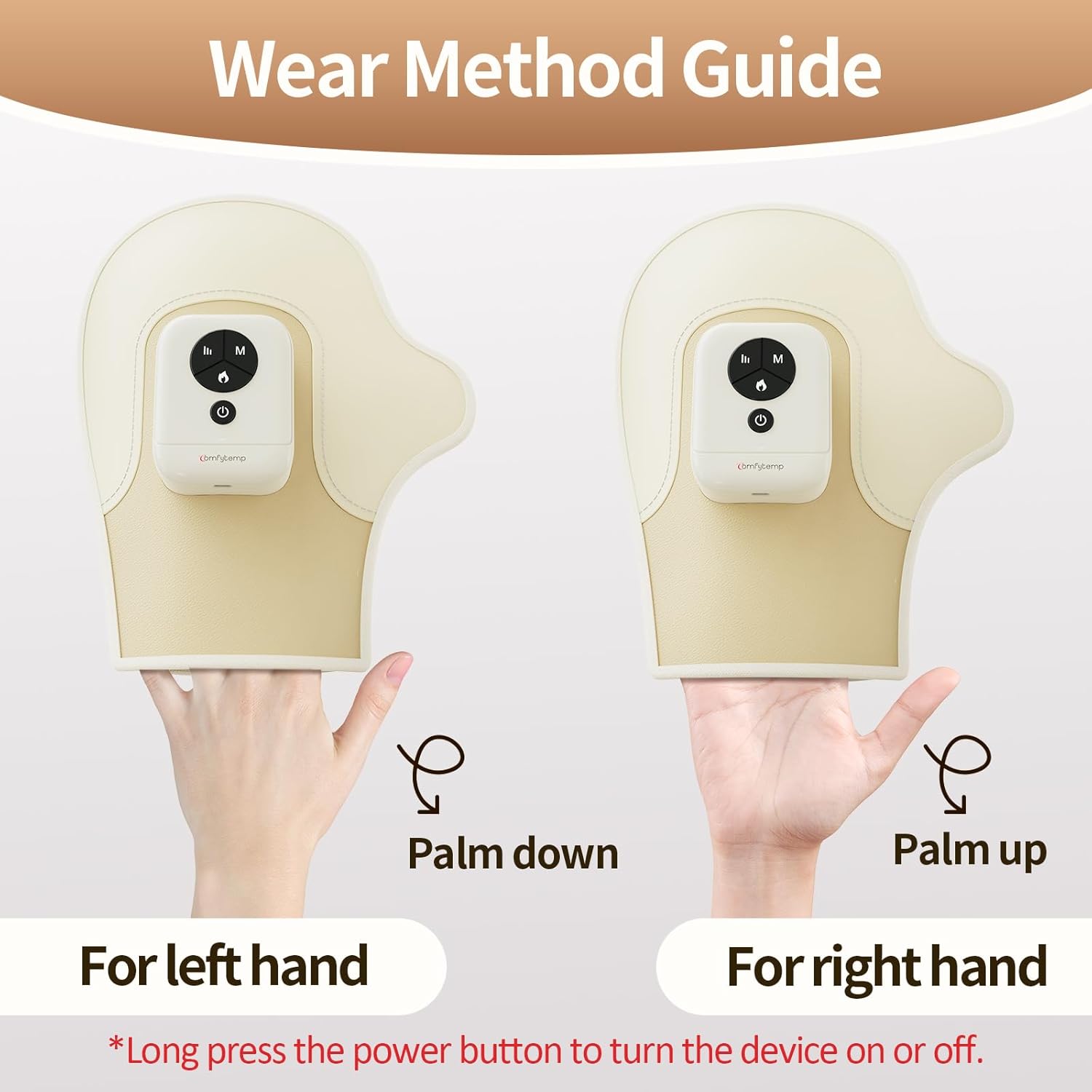 Hand Massager with Heat and Compression, Portable Heated Glove, Rechargeable Cordless Wrist Massager for Arthritis, Carpal Tunnel Relief