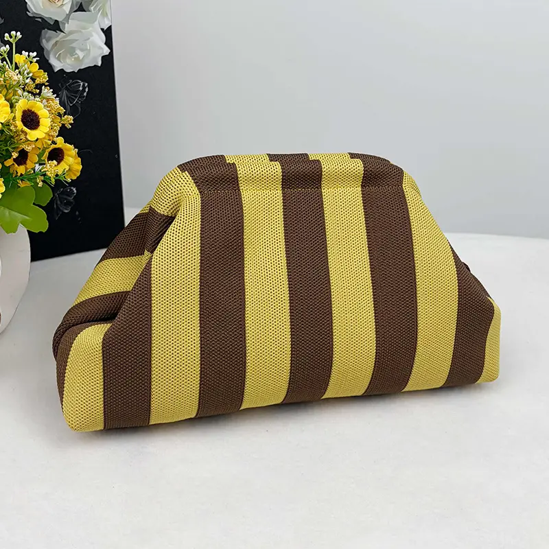 Pinstripe [Coffee + Yellow]