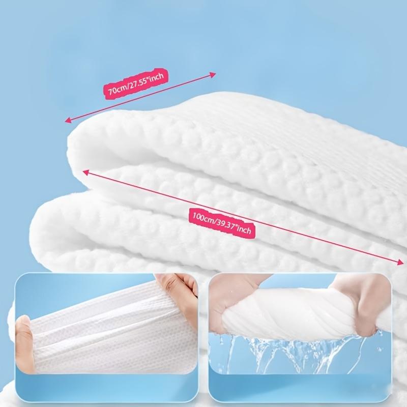Disposable compressed towels and bath towels for travel! Extra large and thick, super absorbent, individually packaged, portable and hygienic! (Model: DM662)