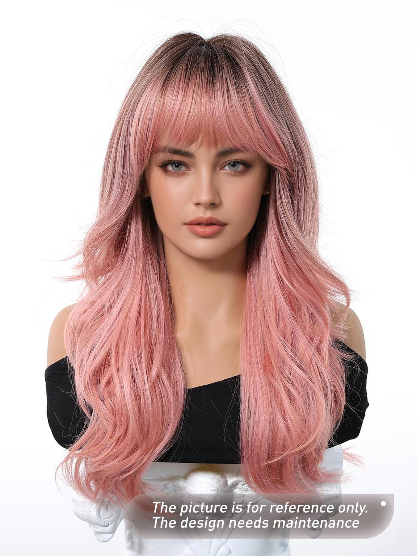 24 Inch Long Layered Cut Wigs for Women, Gorgeous Fluffy Wigs, Synthetic Full Machine Wigs for Party, Daily Use, Synthetic Material Wigs