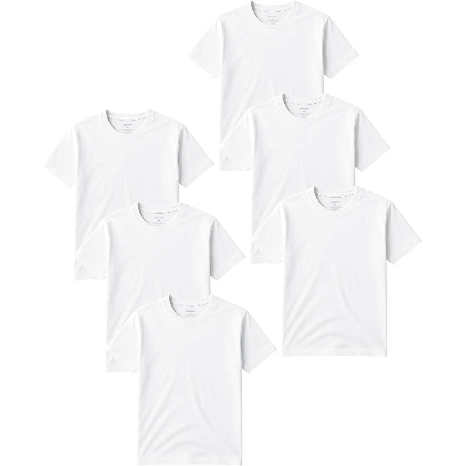 Men's Classic Cotton Crew Neck Short Sleeve Undershirts, Multi-Pack Bulk Wholesale T-ShirtsGift