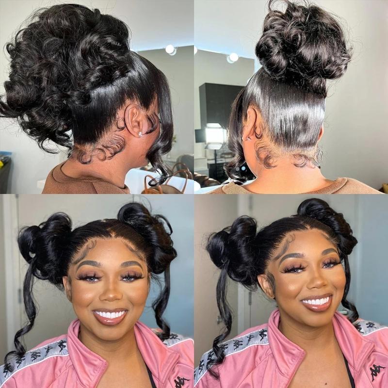 Bling Hair 360 Lace Front Wigs Human Hair 180% Density HD Transparent Body Wave Lace Front Wigs Human Hair Pre Plucked 360 Lace Frontal Wigs for Women