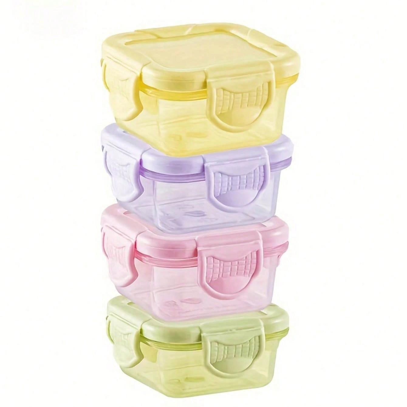 1/6pcs Mini Food Storage Box Set, Kitchen Lunch Box, Refrigerator Sealed Box, Rectangular Plastic Seal Container, Small Food Container