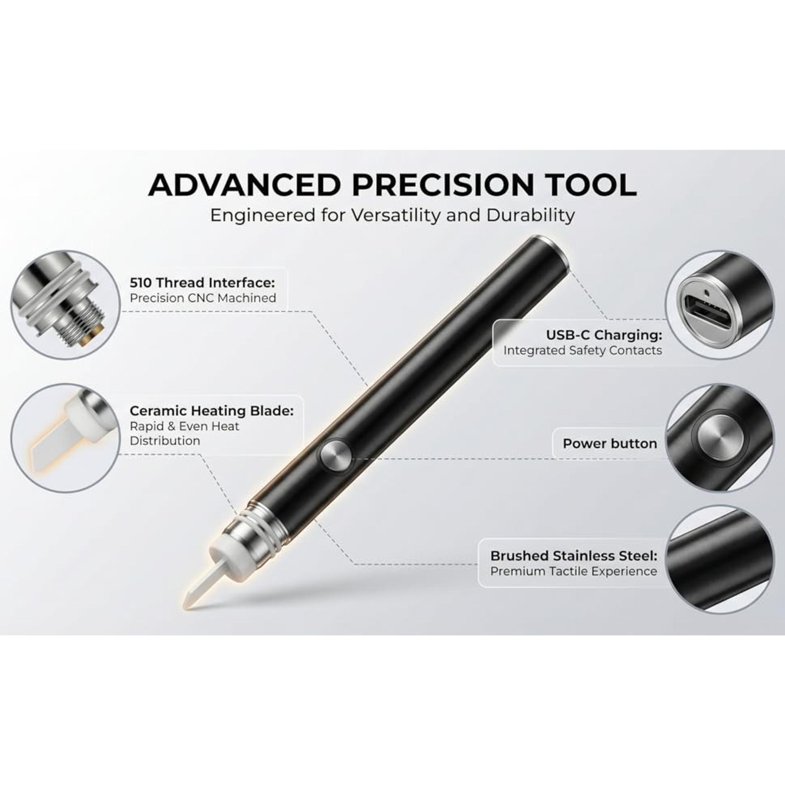 Electric Hot Knife Heat Tool – Portable Ceramic Heated Tip Pen with 2 Extra Blades, Cordless Rechargeable Cutting Tool Kit for Soap, Candle, Honey, and Plastic (Kit)
