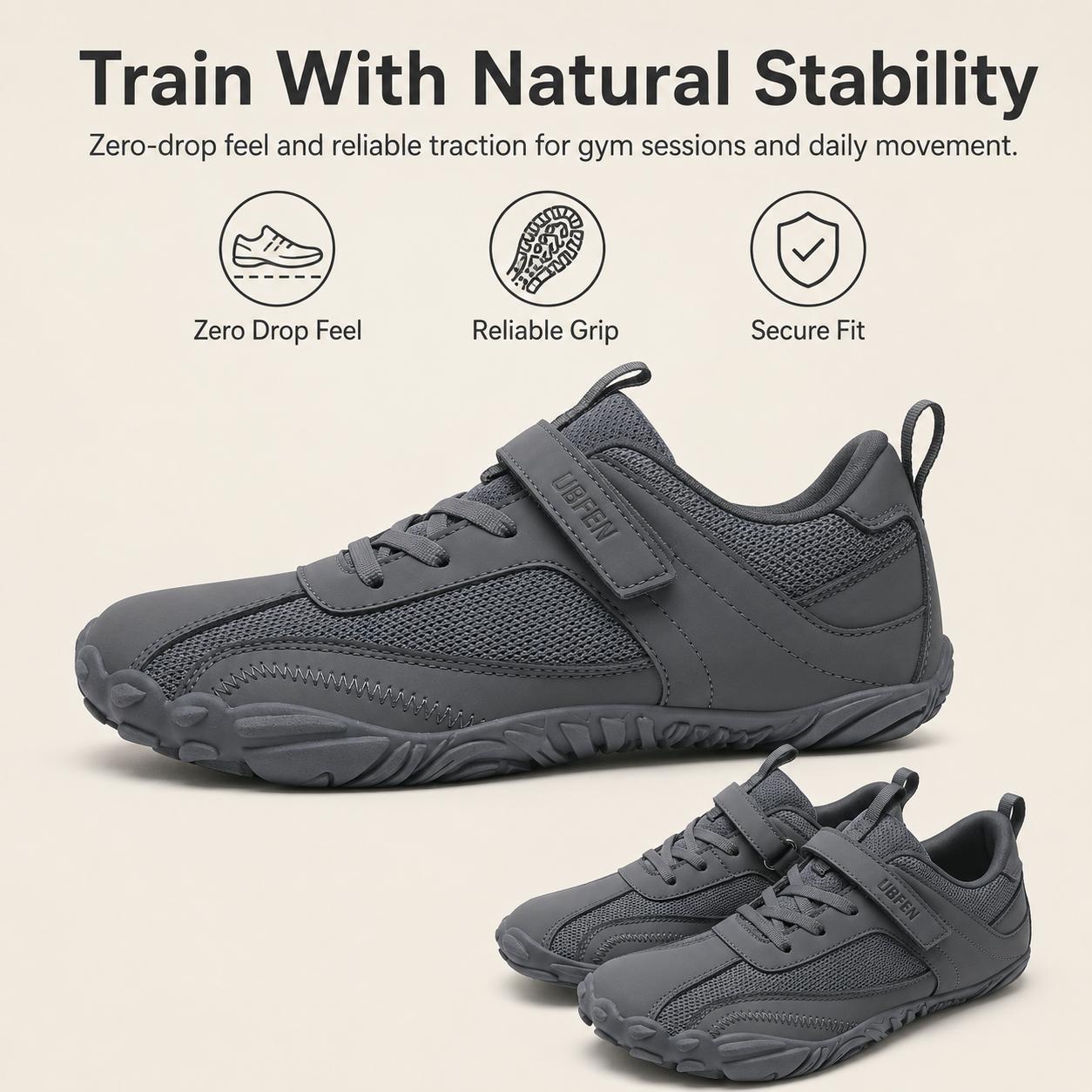 UBFEN Women's Barefoot Athletic Casual Sneakers - Wide Toe Box, 0 Drop, Adjustable Fit, Flexible, Cushioned, Lightweight, Grip Outsole for Work & Casual Wear,back to school,back to school haul