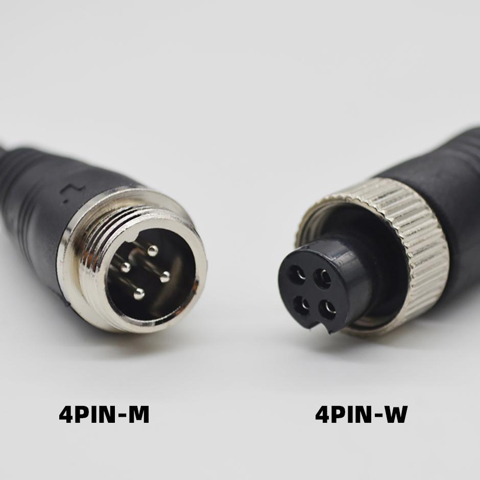 M12 4Pin Aviation Signal Cable Male / Female Plug GX12 for Car Camera/ DVR Video Camera & CCTV Monitor & Subwoofer