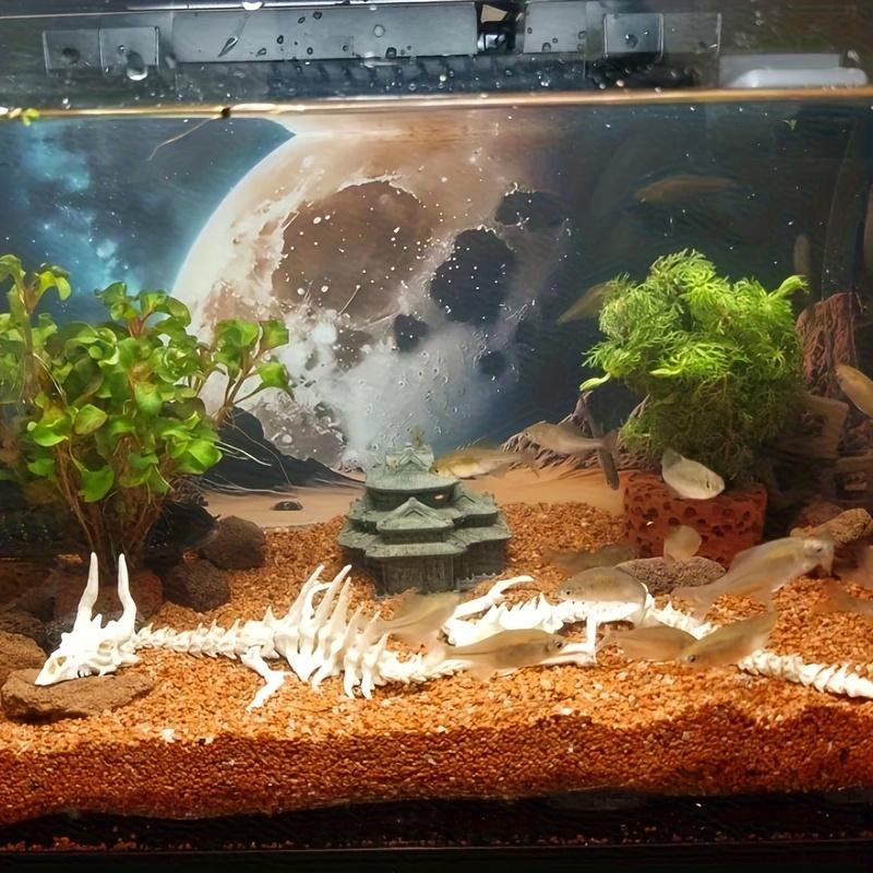 Dragon Skeleton Statue with Movable Joints - Black and White Plastic Sculpture, Suitable for Indoor/Outdoor Decoration, Aquarium Scenes, Halloween, Christmas, Thanksgiving - No Electricity Required, Halloween Decoration, Detailed Craftsmanship