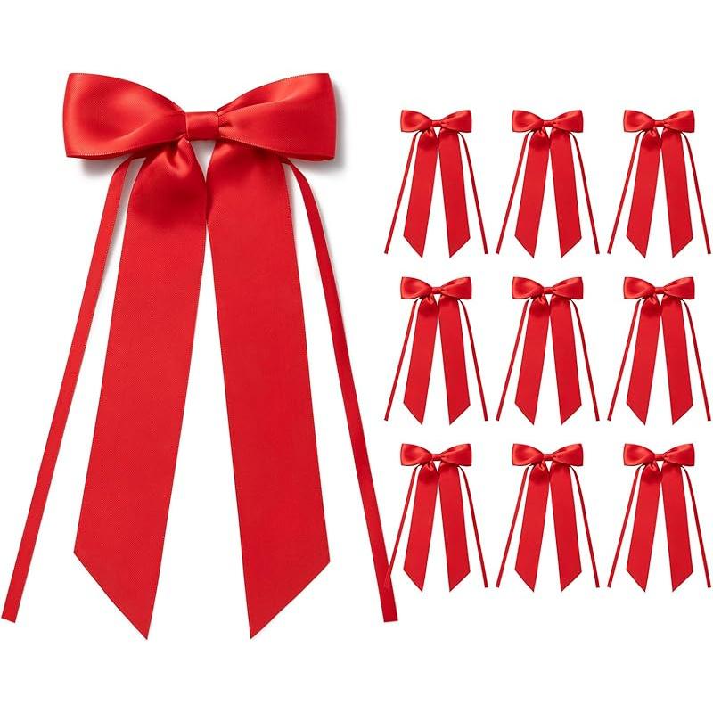 10-Pack Pre-Formed Ribbon Bowls, Multi-Color Options, Perfect for Wedding, Mother's Day, Valentine's Day Decorations, Gift Wrapping, DIY Crafts