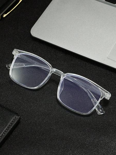 Modern Transparent Non-Prescription Glasses for Men & Women, Ideal for Office, Daily Use, Travel, Stylish Unisex Eyewear