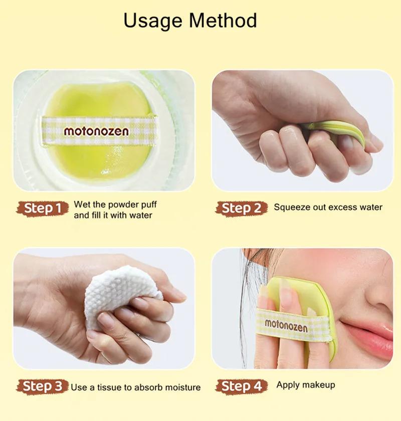 MOTONEOZEN 4pcs Makeup Blender Puffs Soft Smooth Powder Liquid Foundation Concealer Cosmetic Sponge Applicator Tool Dry Wet Use