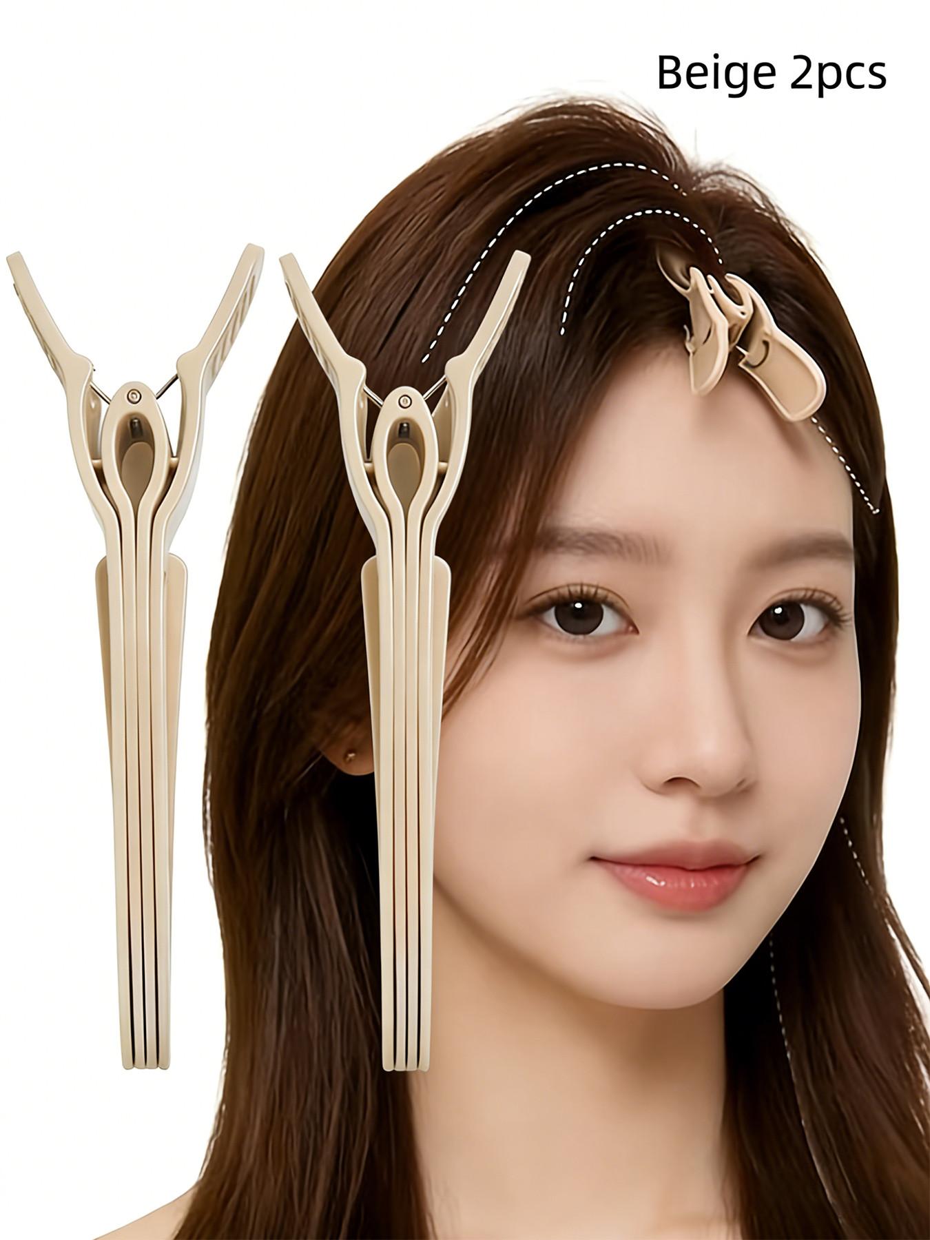3-Piece Root Lifter Clips, Korean Style Natural Haircut, 3 Colors, Invisible Bow Bangs, High Forehead, Long-Lasting, Gentle on Hair