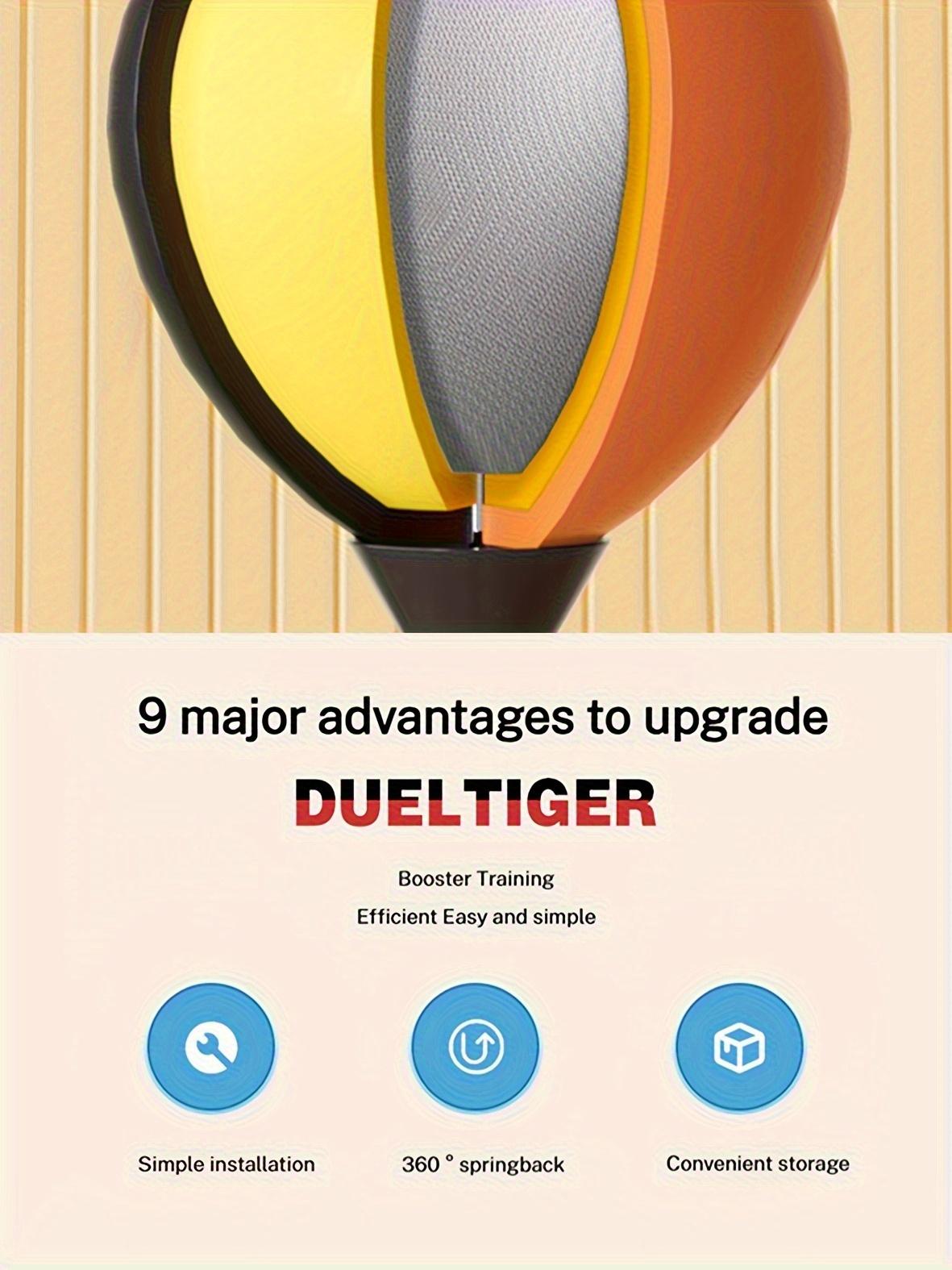 Adjustable punching reflex ball with suction cup base – Height-adjustable punching bag trainer, suitable for home gyms and fitness centers | Durable steel spring with fast rebound, ideal for hand-eye coordination and reaction training.