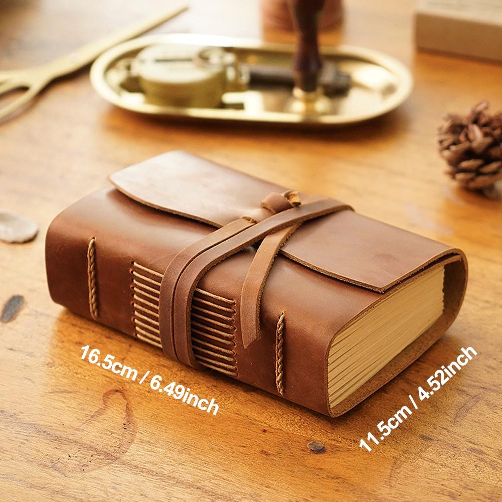 Leather Notebook Handmade Vintage Style, Replaceable Drawing Paper Core, Unisex Retro Lock Closure, Ideal for Artists Writing & Travel