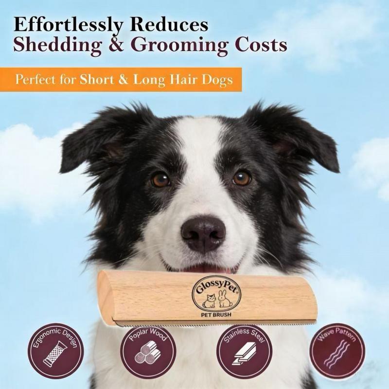 Dog grooming brush (L), pet grooming brush, dog brush, cat brush - a grooming tool suitable for both short-haired and long-haired dogs, dog comb, cat comb, efficient grooming tool.