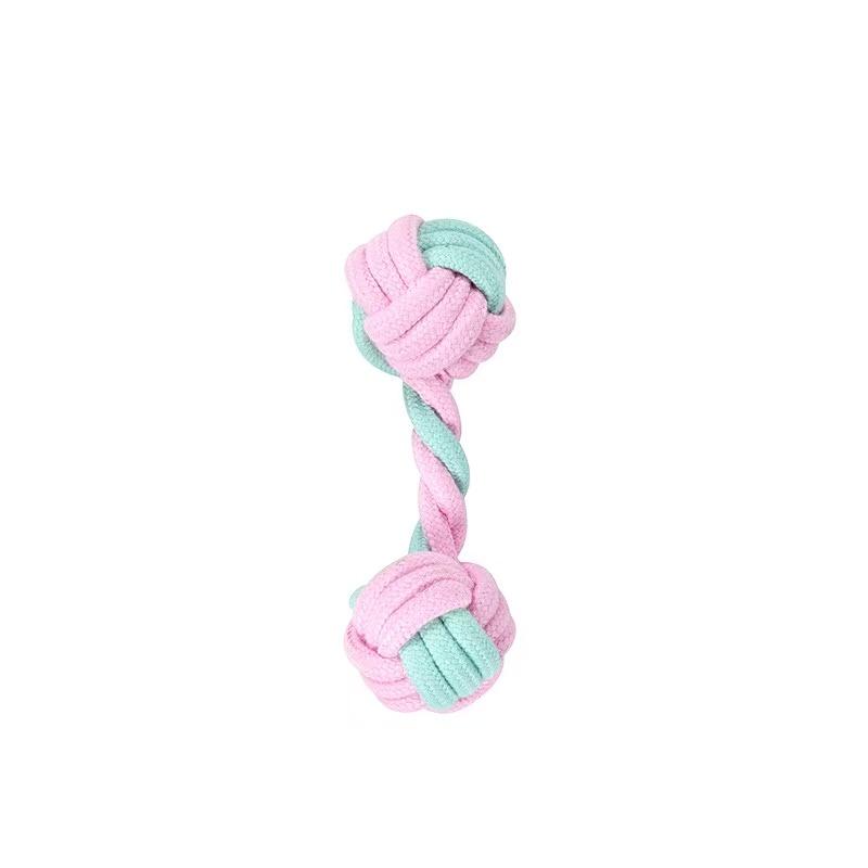 Pet Handmade Rope Chew Toy, Dental Cleaning Teething Biting Toy, Self-Entertainment Puzzle Toy for Small Dogs, Interactive Chewing Toy