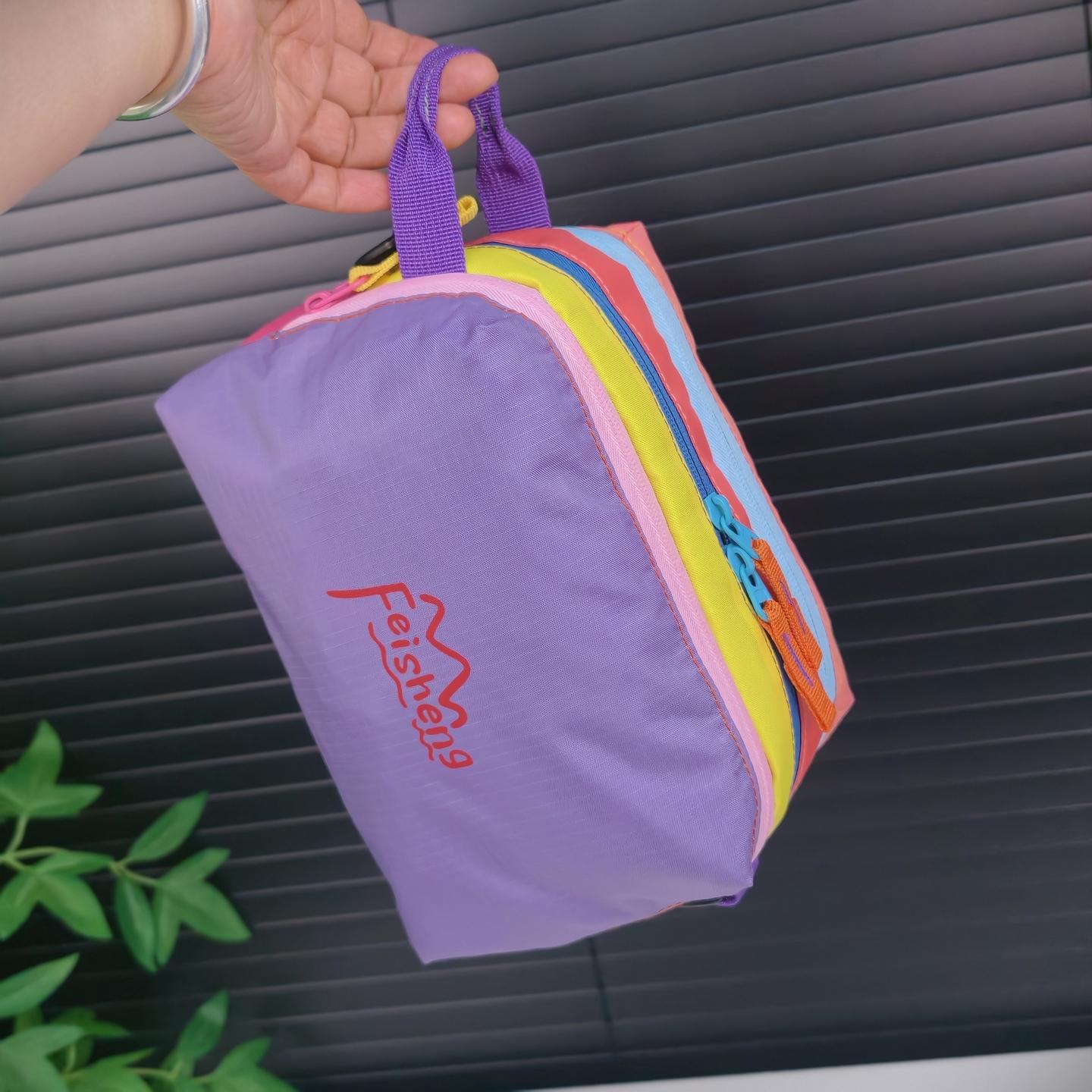 Dopamine Storage Bag, Multi-Layer Partition Crossbody Bag, Travel Makeup Organizer, Colorful Shoulder Bag, All-In-One Essentials Pack