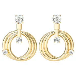 18K Gold Plated Hoop Earrings 925 Silver Ring Fashion Female Earrings Suitable For Daily Wear, Birthday Gifts, Valentine's Day, Christmas, Thanksgiving, New Year, Leisure Holiday Party Wedding Lady Earrings Gifts, cz,stud,earring