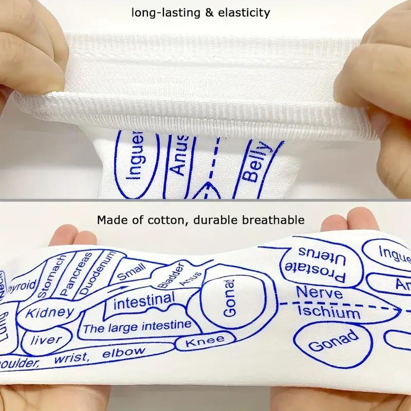 2-Piece Acupressure Foot Socks & Massage Stick Set: Foot Massage Socks with Acupressure Points Guide | Foot Reflexology Socks for Stress & Fatigue Relief