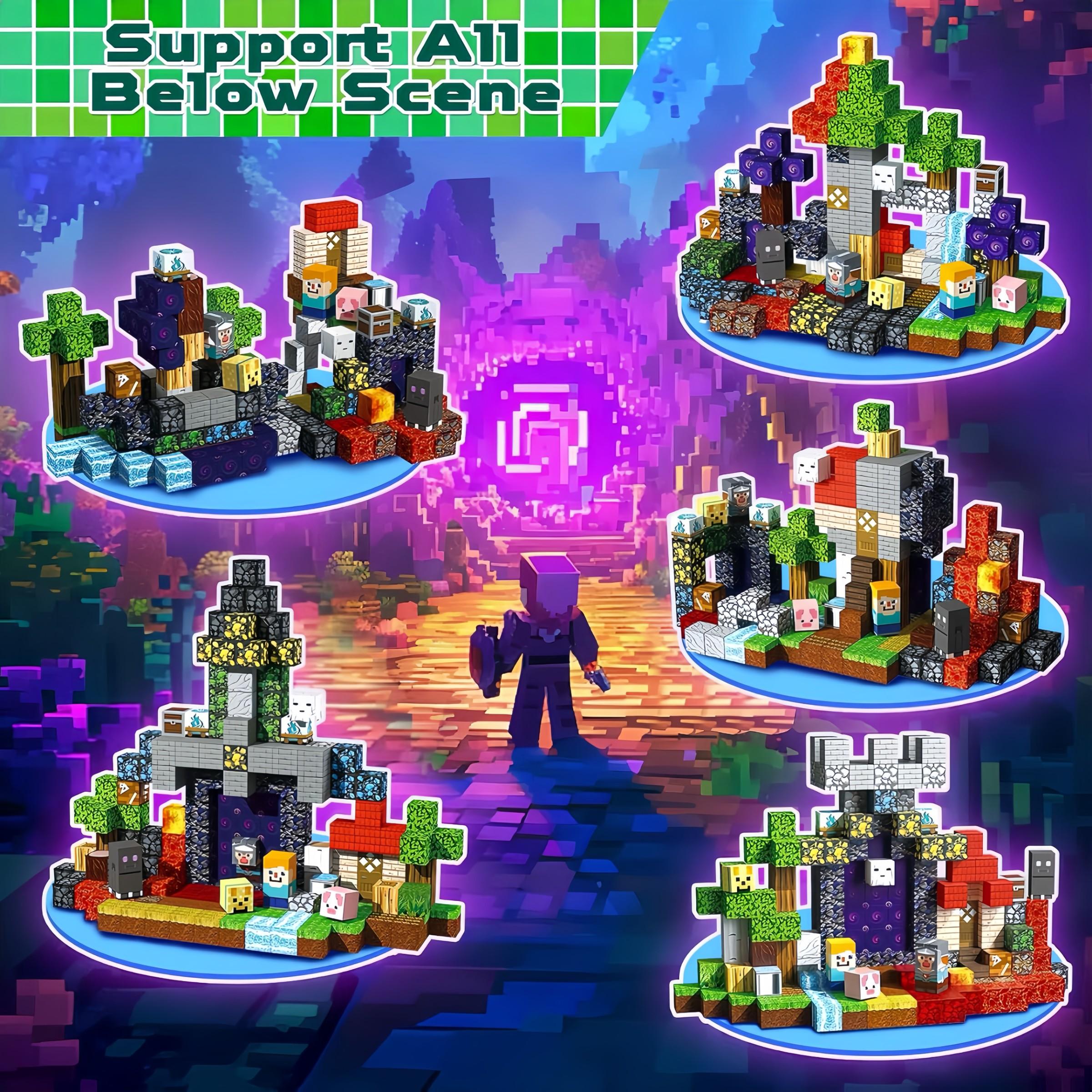 Magnetic Building Blocks 150/200PCS – Magnetic Blocks Set with Tiles & Cubes, STEM Montessori Sensory Toy for Kids Ages 4-8, Creative Educational Construction Gift for Boys & Girls Christmas Birthday