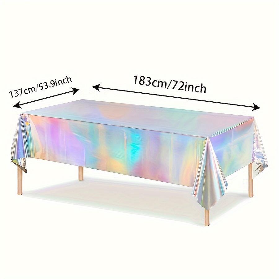 Rainbow Tablecloth Set, Disposable Rectangular Table Cover, Birthday Party Decorations, Bachelor Party Supplies, Wedding Decoration