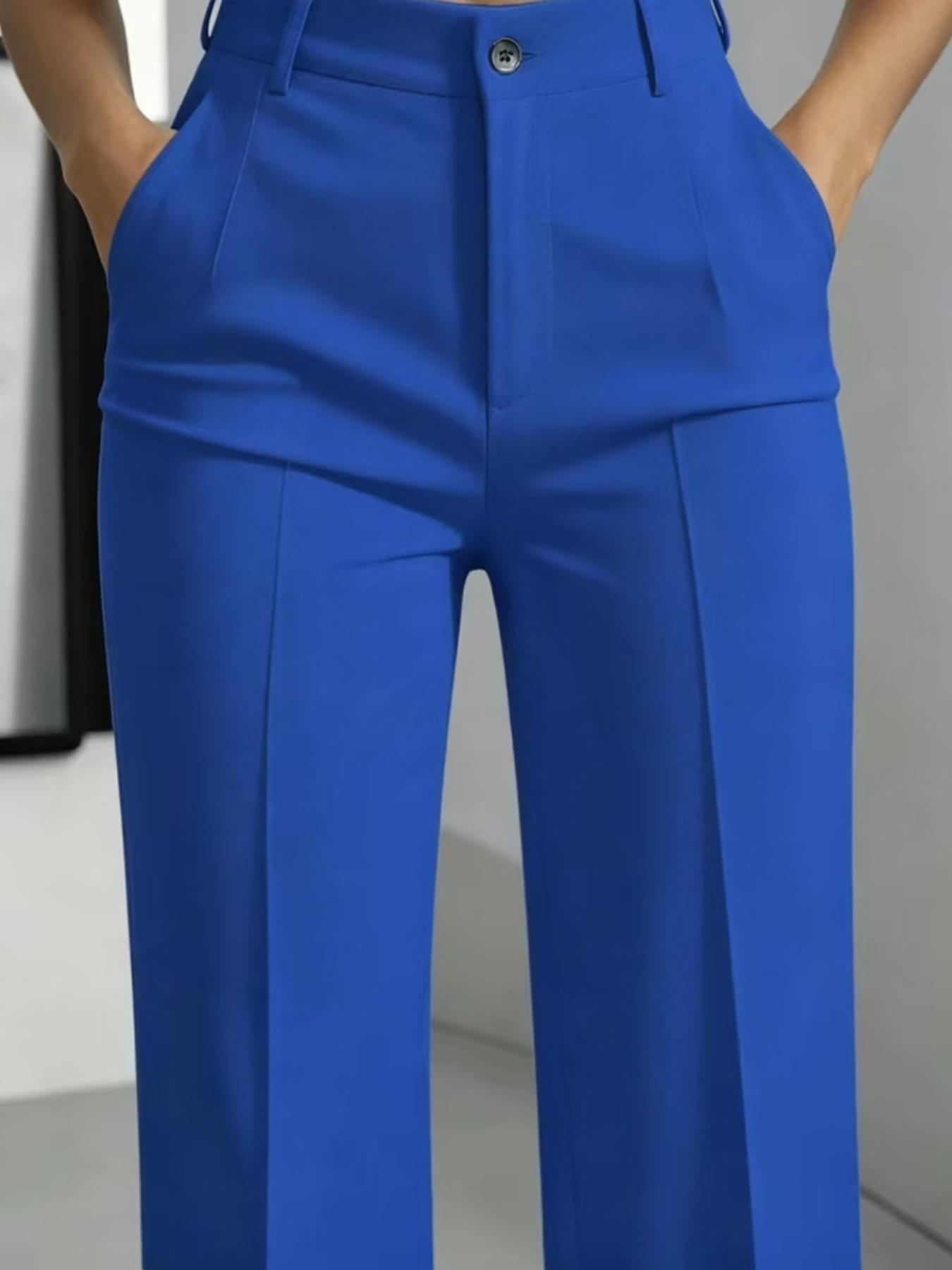 Women's New High Waist Drape Straight Leg Simple Suit Pants, Chic Elegant Business Casual Wear, Office Wear, Comfortable and Stylish Design